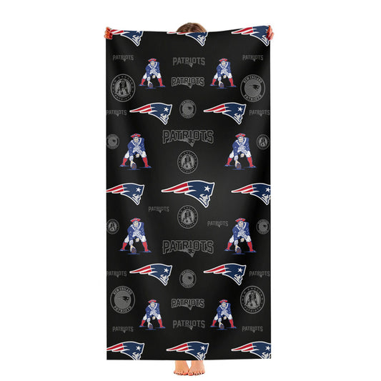 New England Patriots Logo Pattern Ultra-Soft Luxury Bathroom Towels