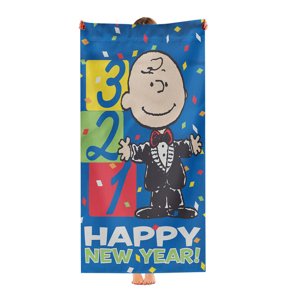 New Years Charlie Brown Ultra-Soft Luxury Bathroom Towels
