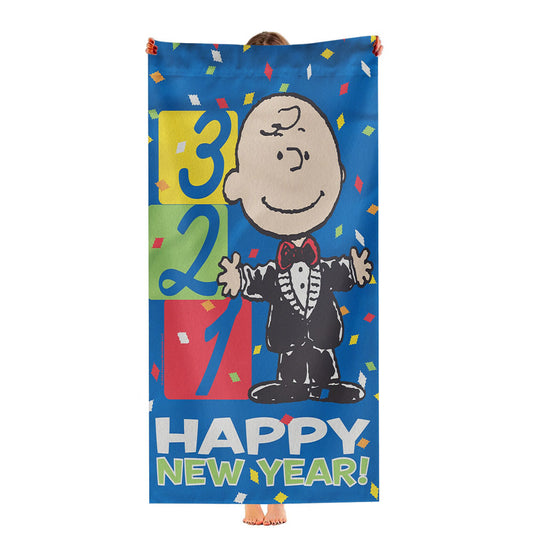 New Years Charlie Brown Ultra-Soft Luxury Bathroom Towels