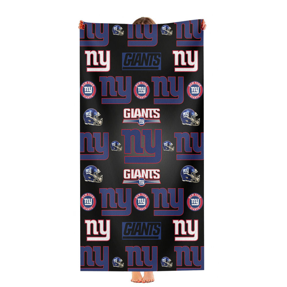 New York Giants Logo Pattern Ultra-Soft Luxury Bathroom Towels