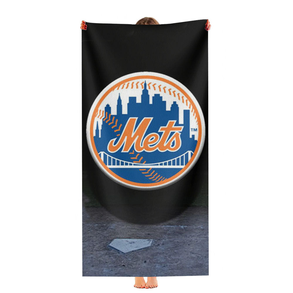 New York Mets Fade To Black Ultra-Soft Luxury Bathroom Towels