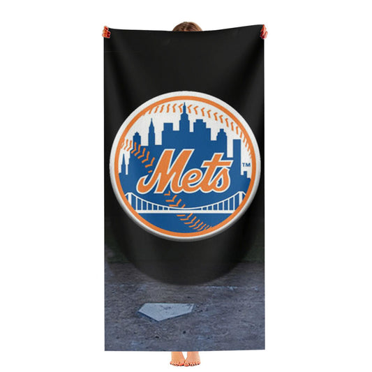New York Mets Fade To Black Ultra-Soft Luxury Bathroom Towels