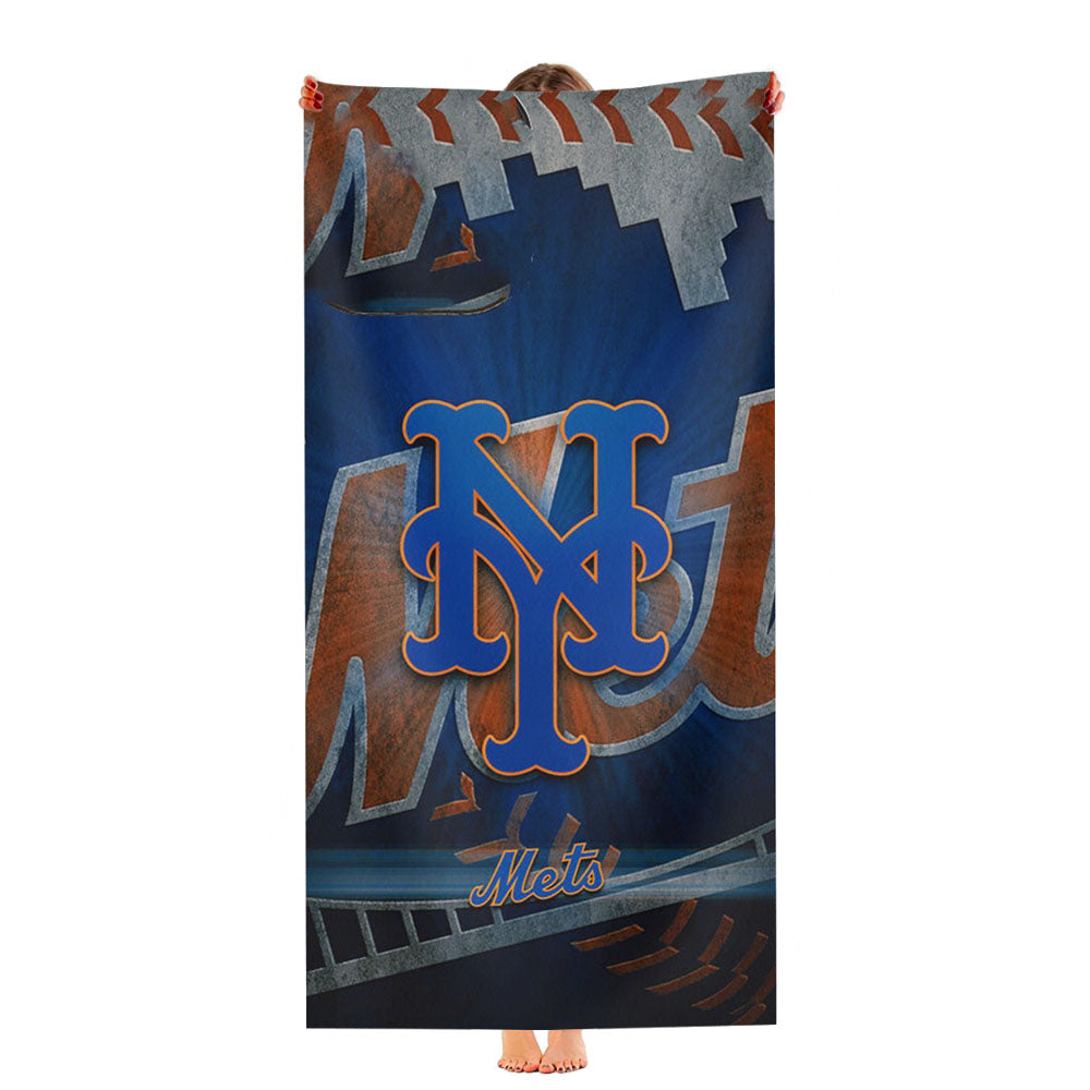 New York Mets Mlb Logo 9 Ultra-Soft Luxury Bathroom Towels