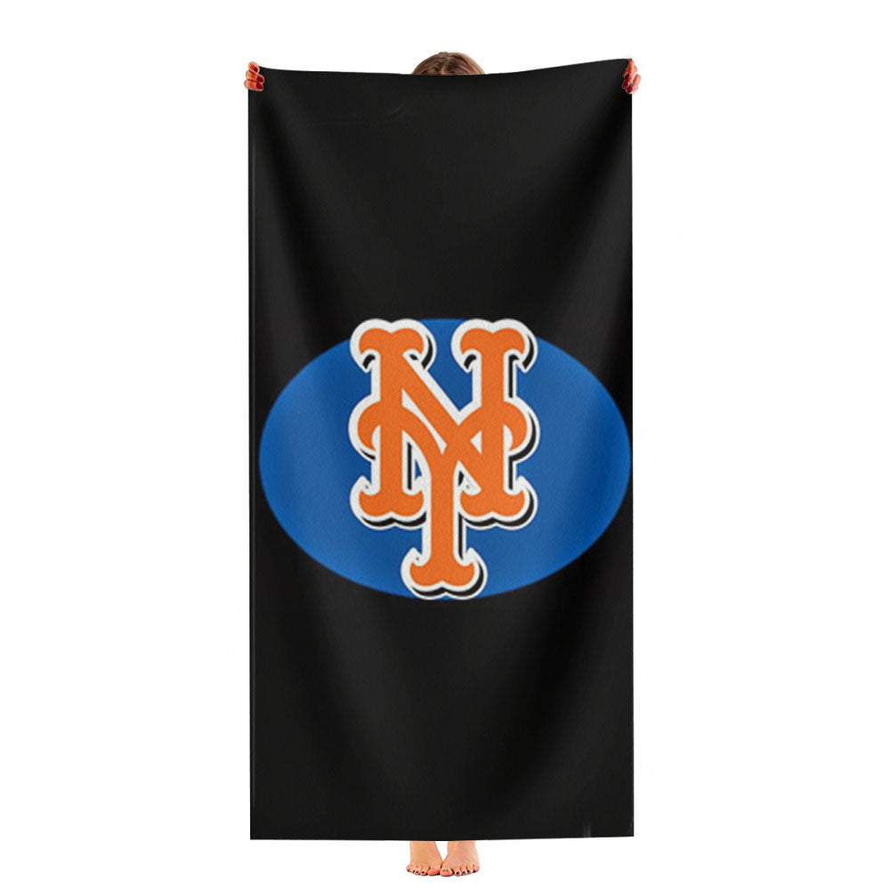 New York Mets Text Ultra-Soft Luxury Bathroom Towels