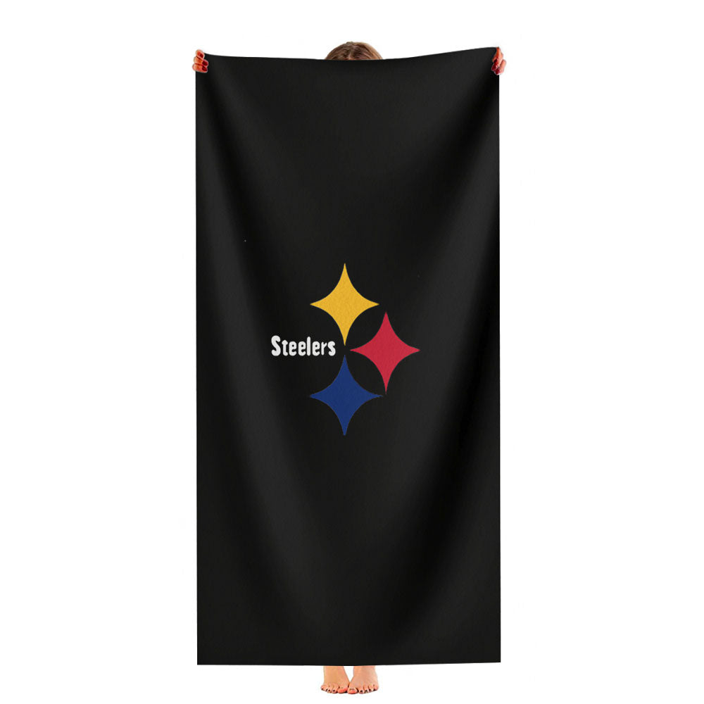 Nfl Pittsburgh Steelers Icon Logo Ultra-Soft Luxury Bathroom Towels