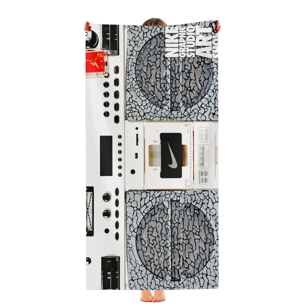 Nike Air Jordan Radio Boombox Ultra-Soft Luxury Bathroom Towels