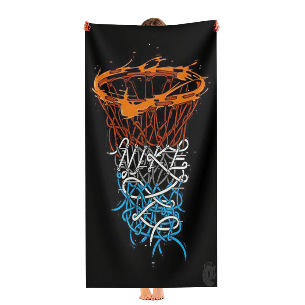 Nike Doodle Art Wight Ultra-Soft Luxury Bathroom Towels