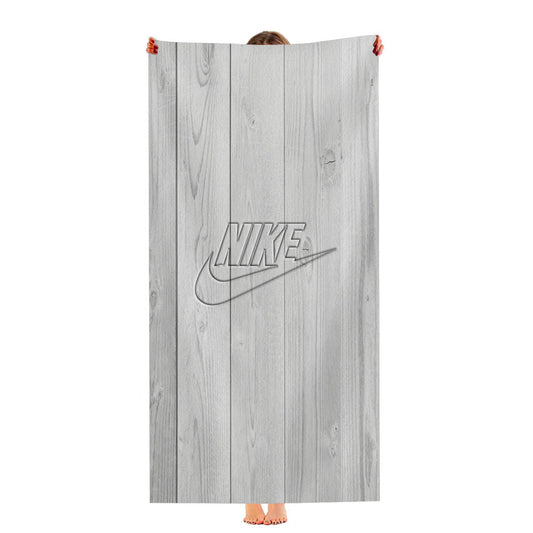 Nike Embossed Logo White Wood Ultra-Soft Luxury Bathroom Towels