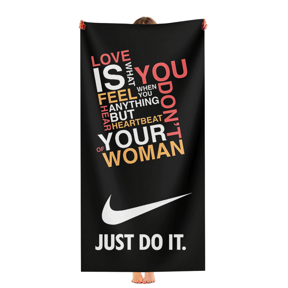 Nike Just Do It Love Quote Ultra-Soft Luxury Bathroom Towels