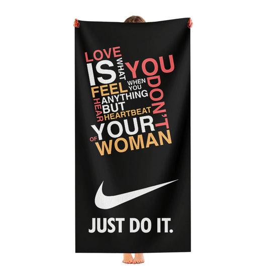 Nike Just Do It Love Quote Ultra-Soft Luxury Bathroom Towels