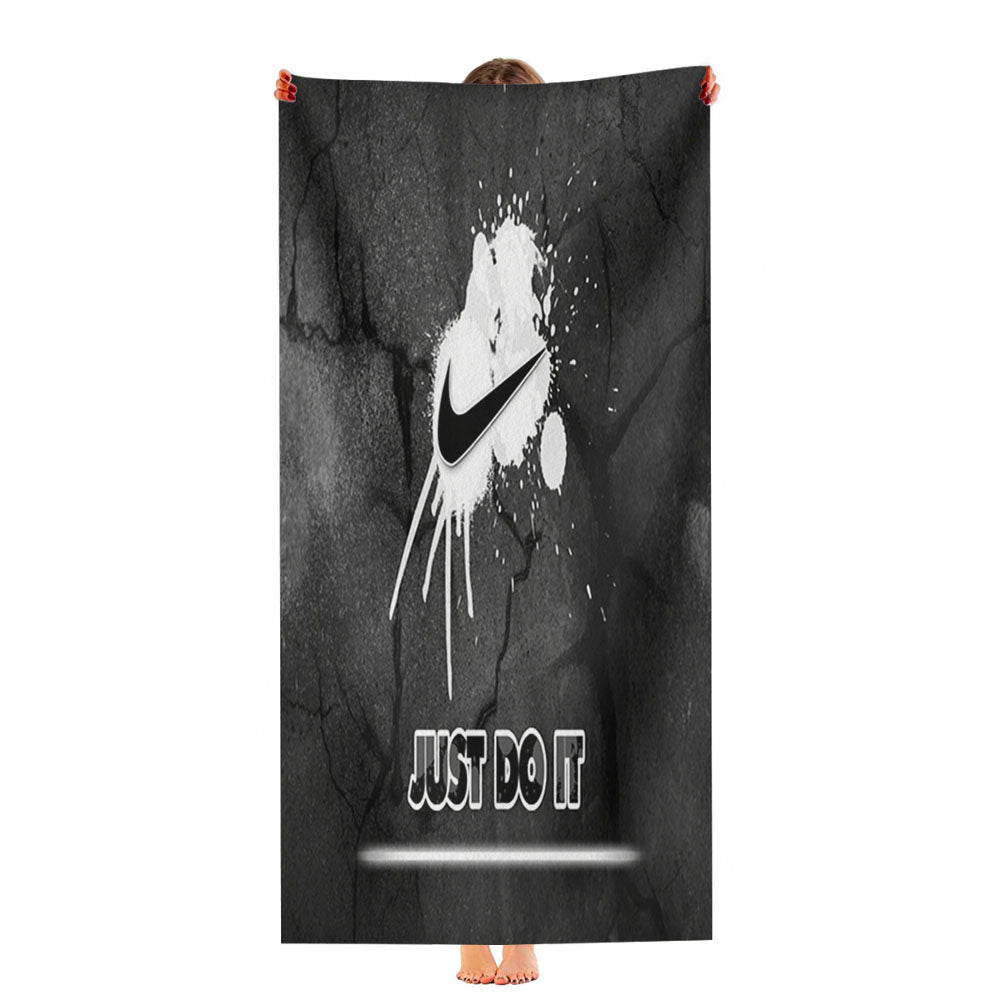 Nike Just Do It White Splat Logo Ultra-Soft Luxury Bathroom Towels