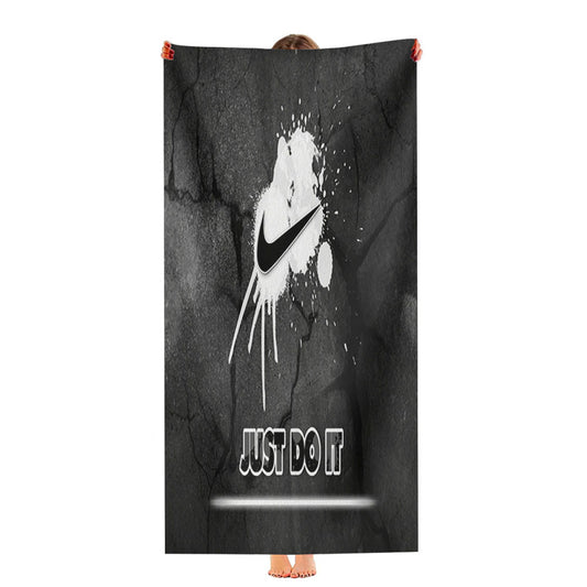 Nike Just Do It White Splat Logo Ultra-Soft Luxury Bathroom Towels