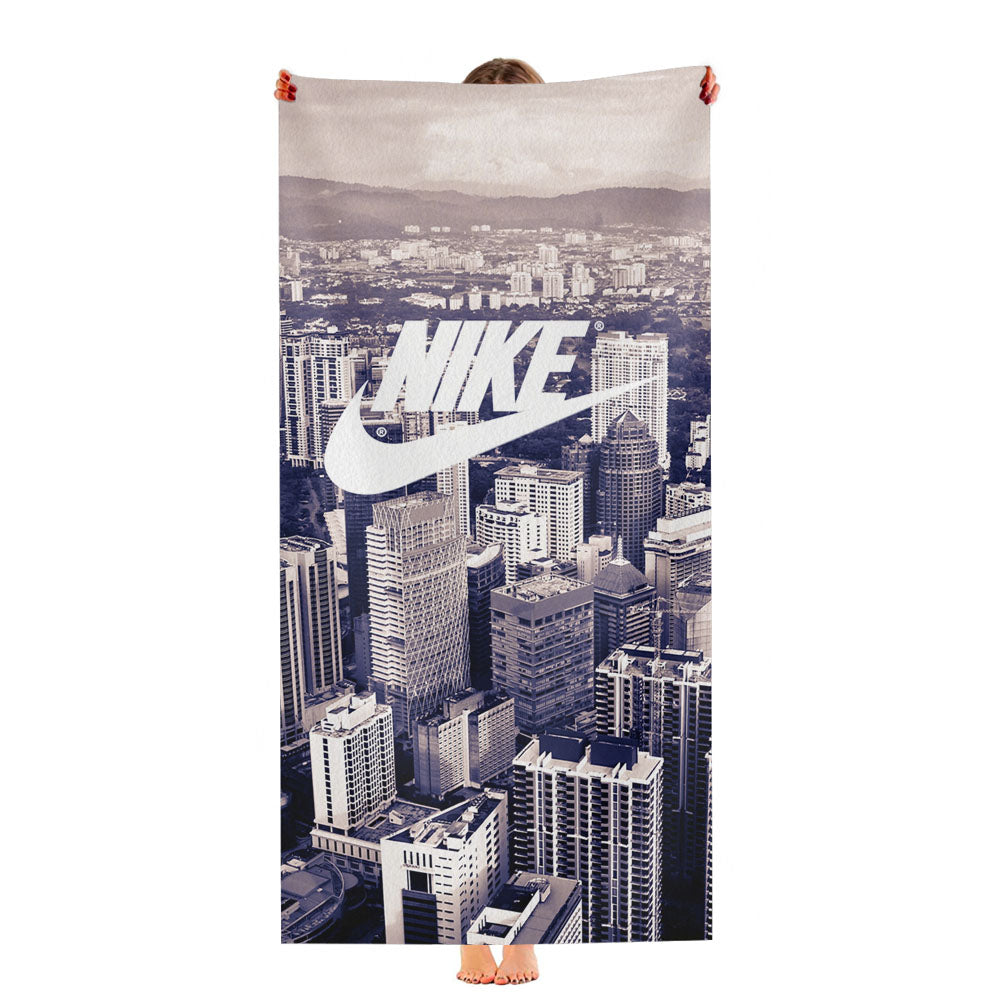 Nike Logo City Skyline Ultra-Soft Luxury Bathroom Towels