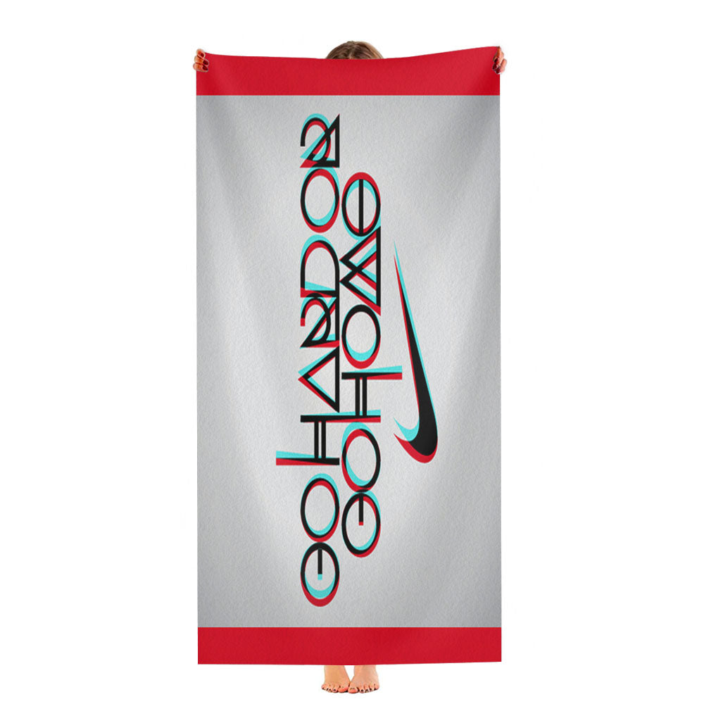 Nike Logo Quote Go Hard Or Go Home Ultra-Soft Luxury Bathroom Towels