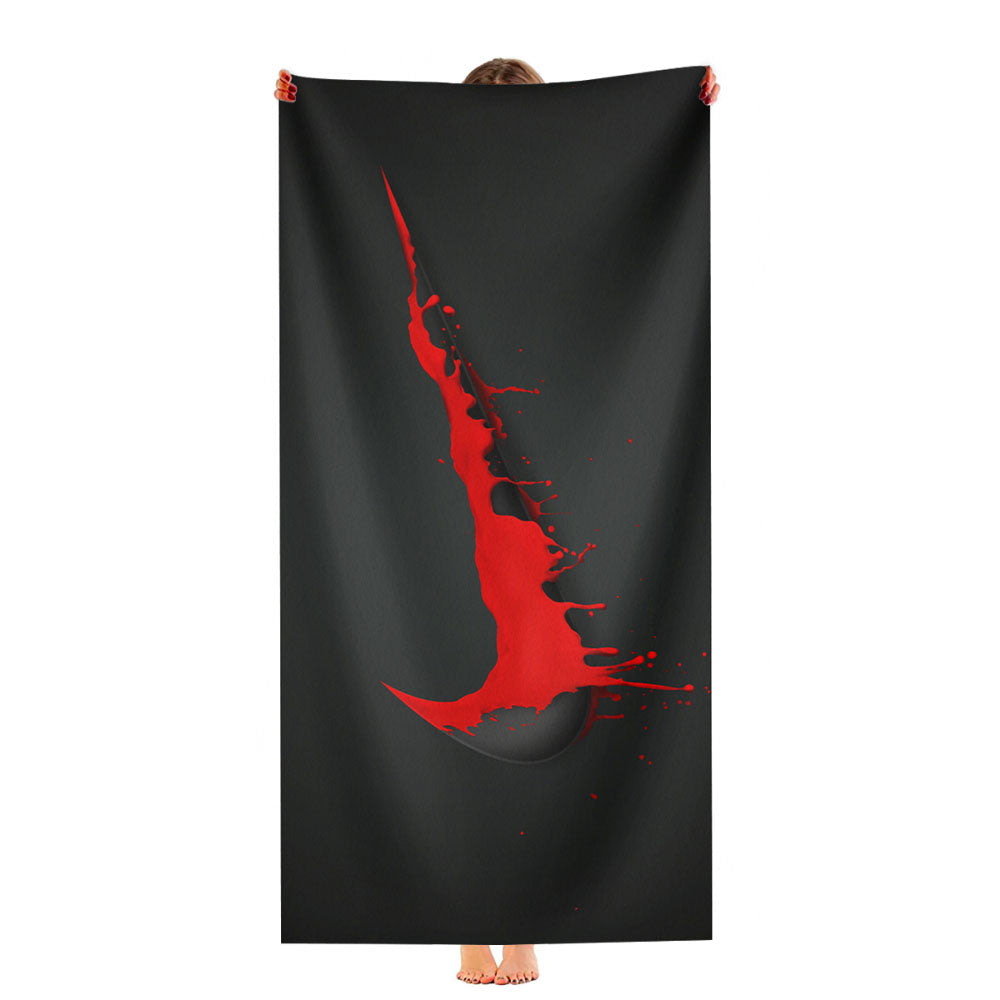 Nike Red Splash Ultra-Soft Luxury Bathroom Towels