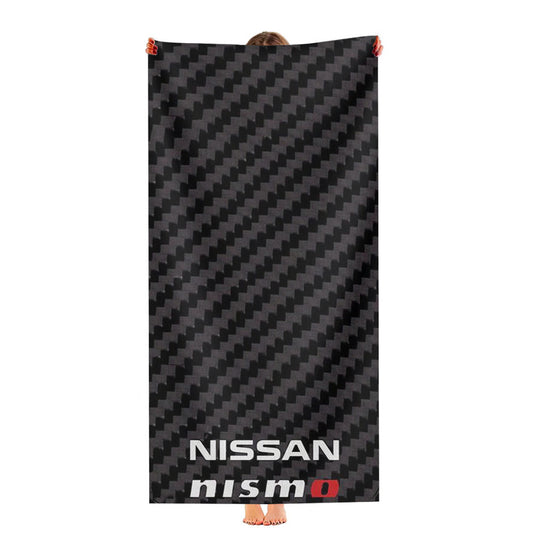 Nissan Nismo Jdm Style Carbon Fiber Ultra-Soft Luxury Bathroom Towels