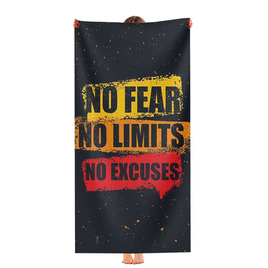 No Fear No Limits No Excuses Ultra-Soft Luxury Bathroom Towels
