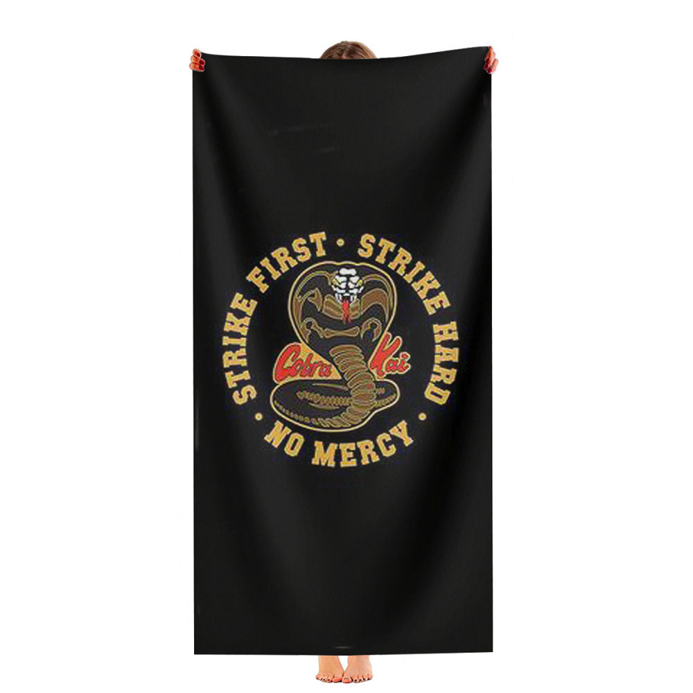 No Mercy Cobra Kai Karate Ultra-Soft Luxury Bathroom Towels