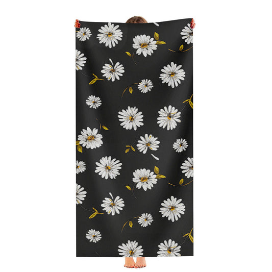 Noise Daisy Daydream Black Floral Ultra-Soft Luxury Bathroom Towels