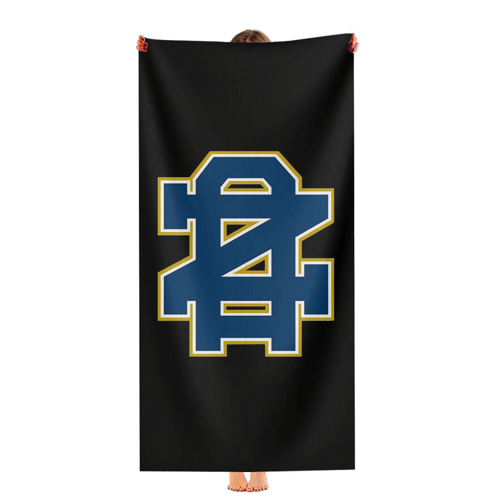 Notre Dame Fighting Irish Black Wallpapers Ultra-Soft Luxury Bathroom Towels