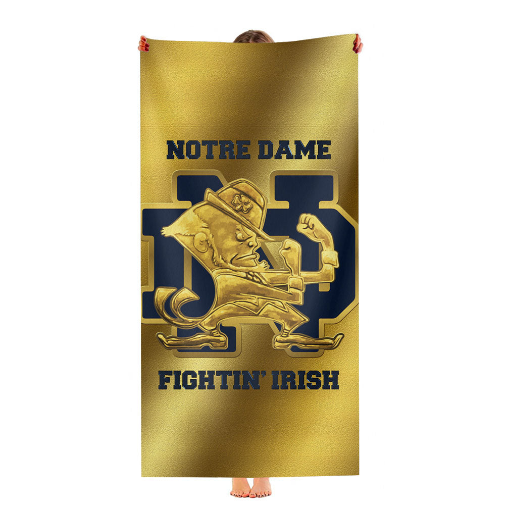 Notre Dame Fighting Irish Gold Ultra-Soft Luxury Bathroom Towels