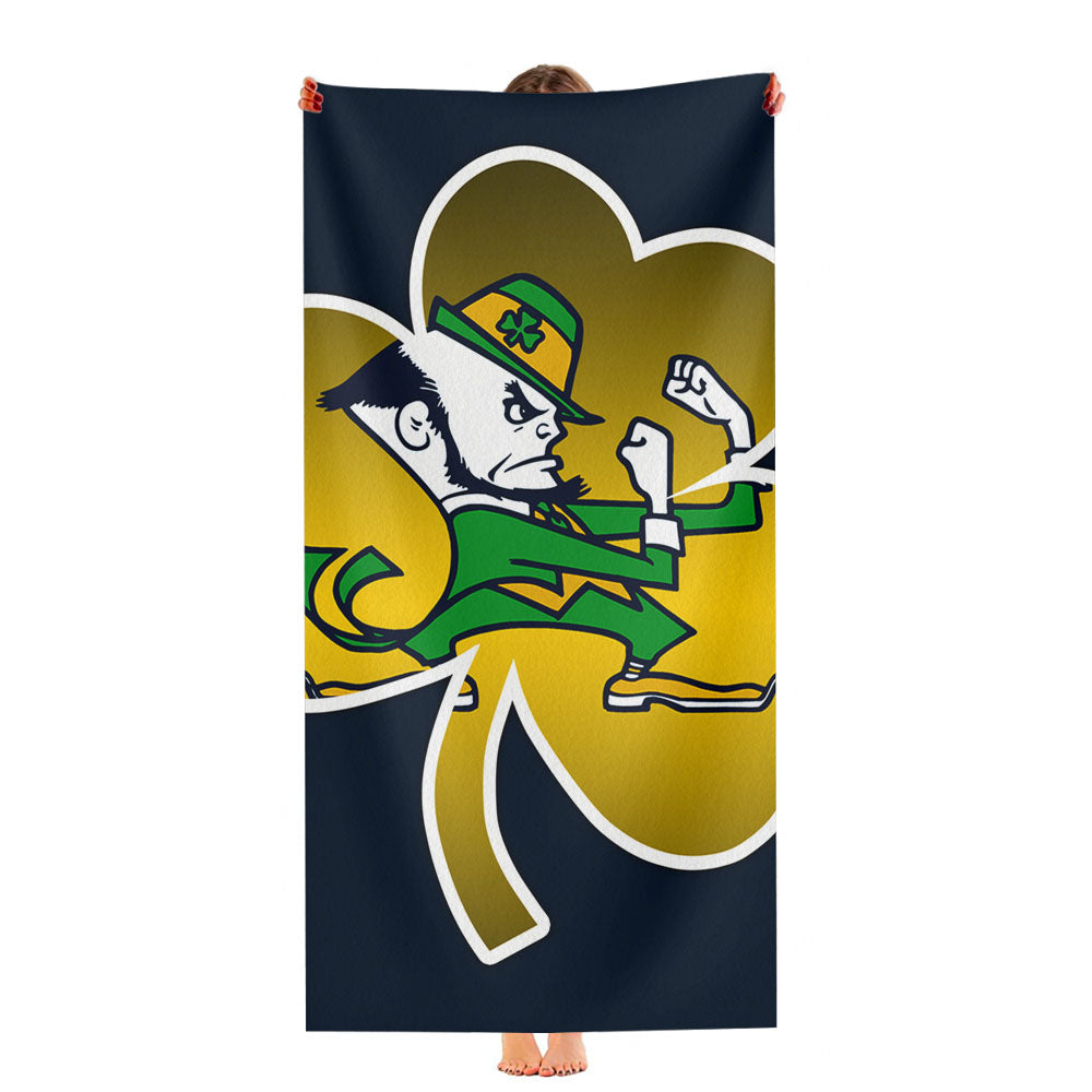 Notre Dame Fighting Irish Gold And Blue Icon Wallpapers Ultra-Soft Luxury Bathroom Towels