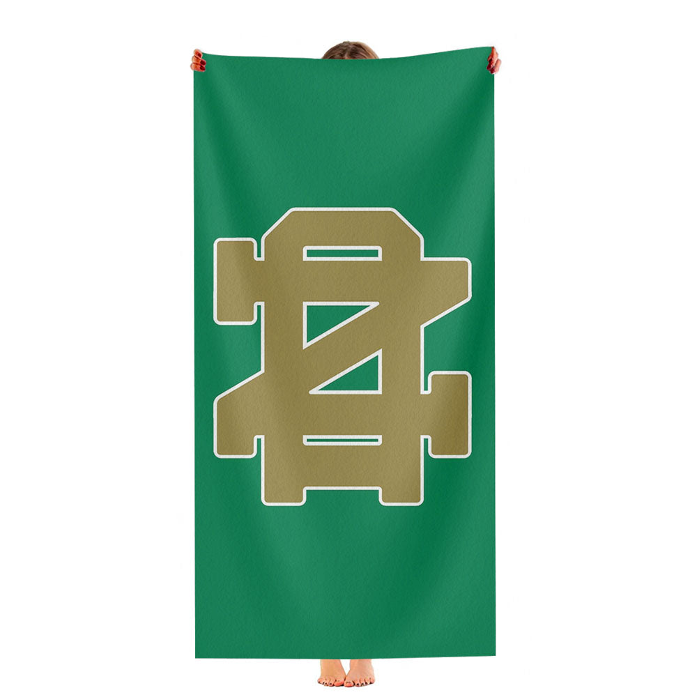 Notre Dame Fighting Irish Gold And Green Ultra-Soft Luxury Bathroom Towels