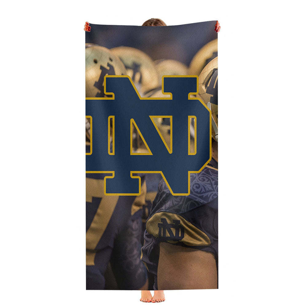 Notre Dame Fighting Irish Helmet With Logo Ultra-Soft Luxury Bathroom Towels