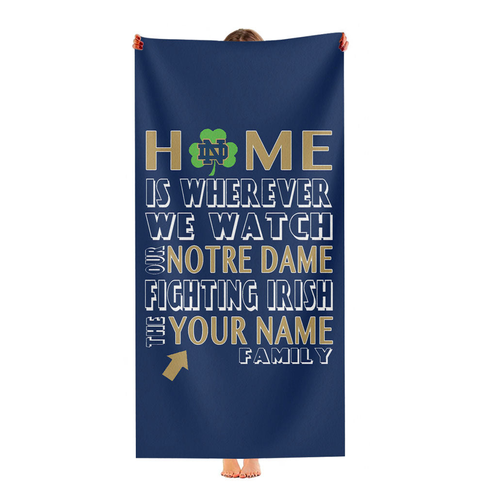 Notre Dame Fighting Irish Personalized Ultra-Soft Luxury Bathroom Towels