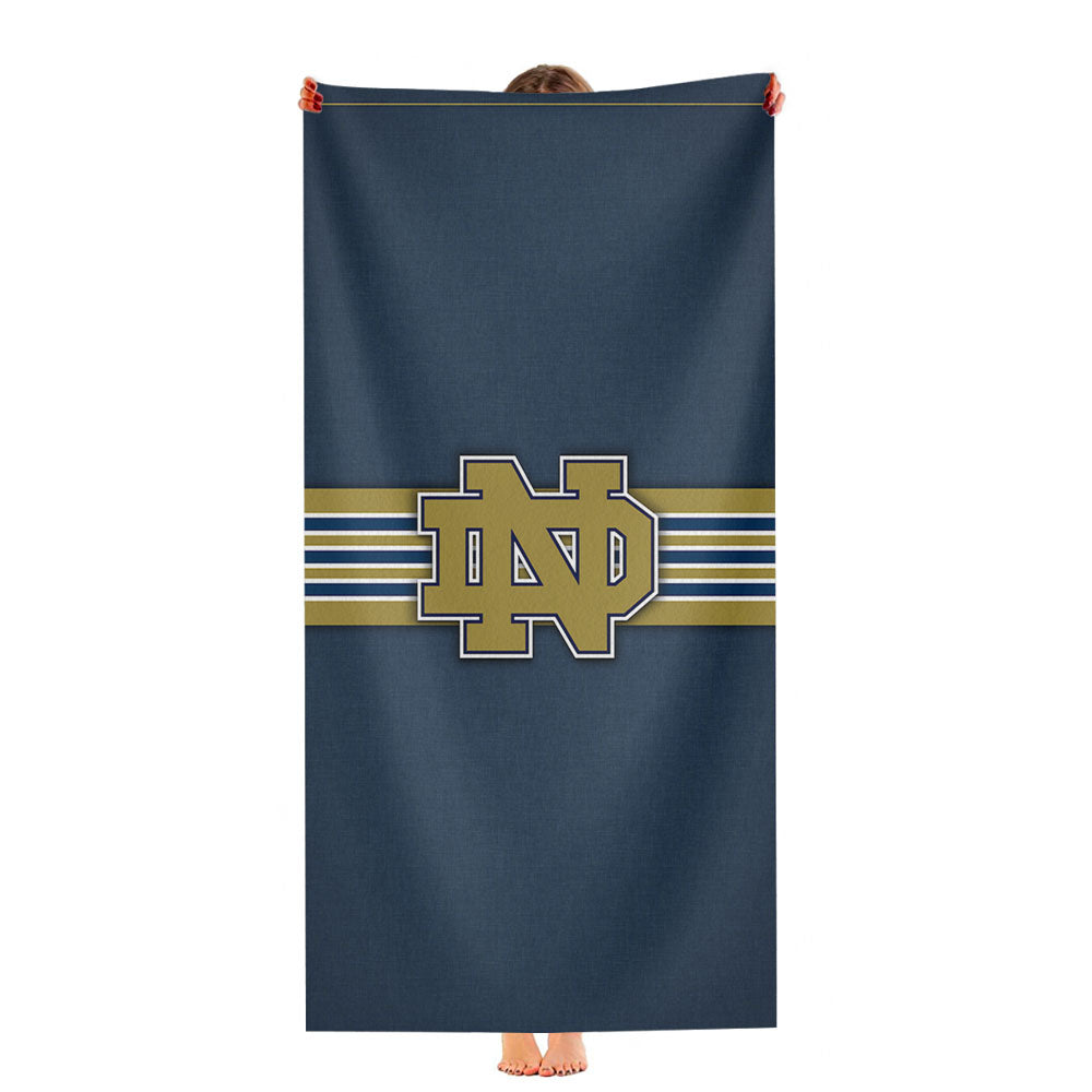 Notre Dame Fighting Irish Vintage Stripe Ultra-Soft Luxury Bathroom Towels