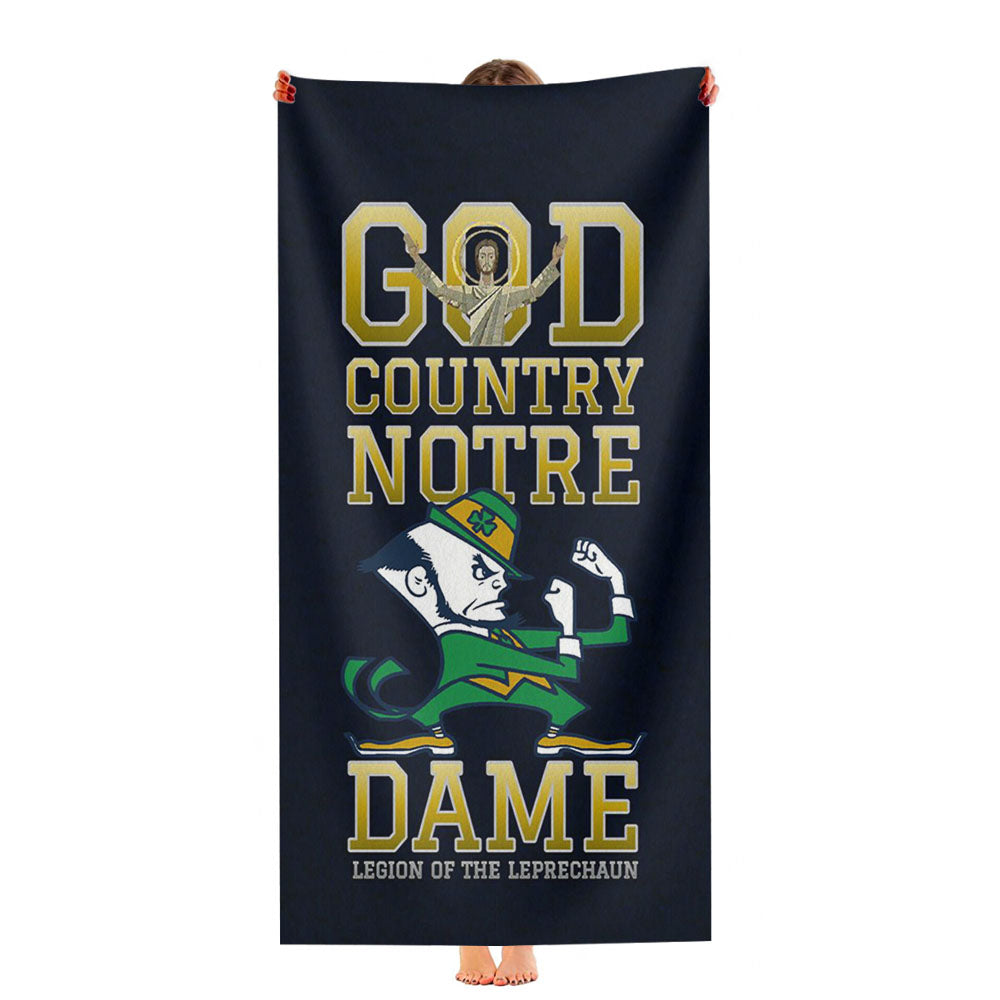 Notre Dame God Country Ultra-Soft Luxury Bathroom Towels