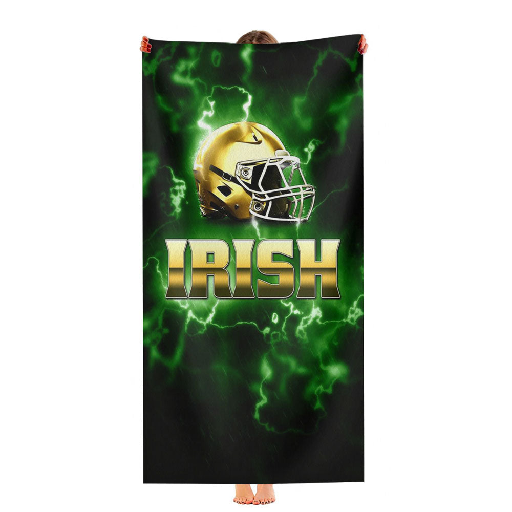 Notre Dame Irish Logo Green Ultra-Soft Luxury Bathroom Towels
