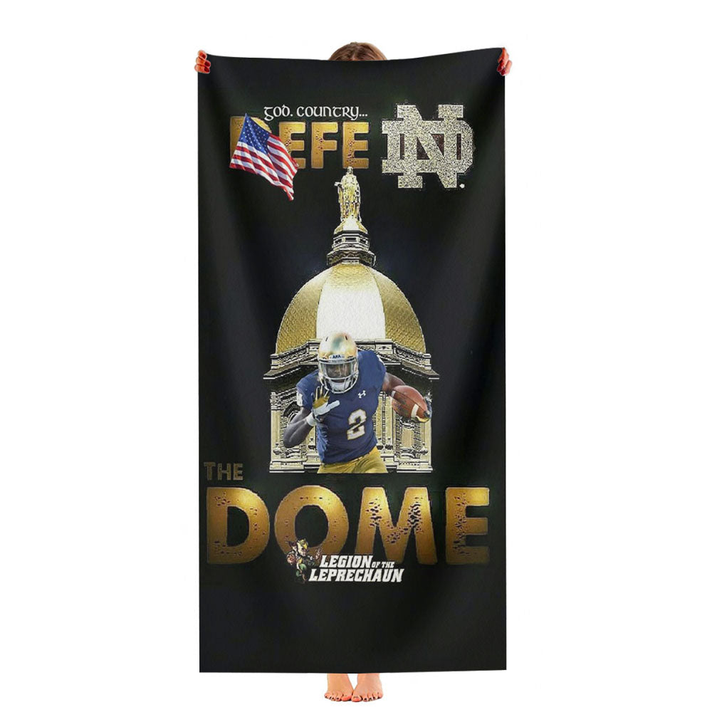 Notre Dame Nd God Country Ultra-Soft Luxury Bathroom Towels