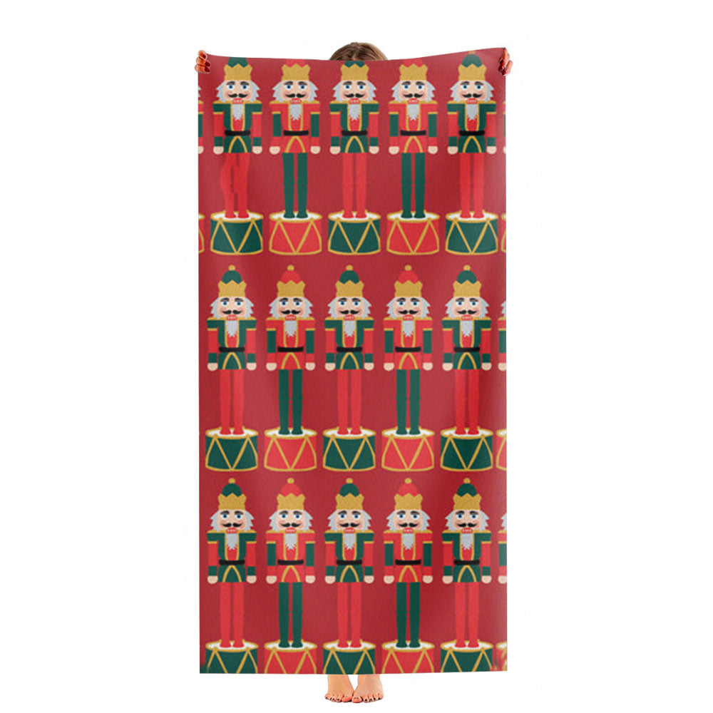 Nutcracker - Christmas Patterns Ultra-Soft Luxury Bathroom Towels