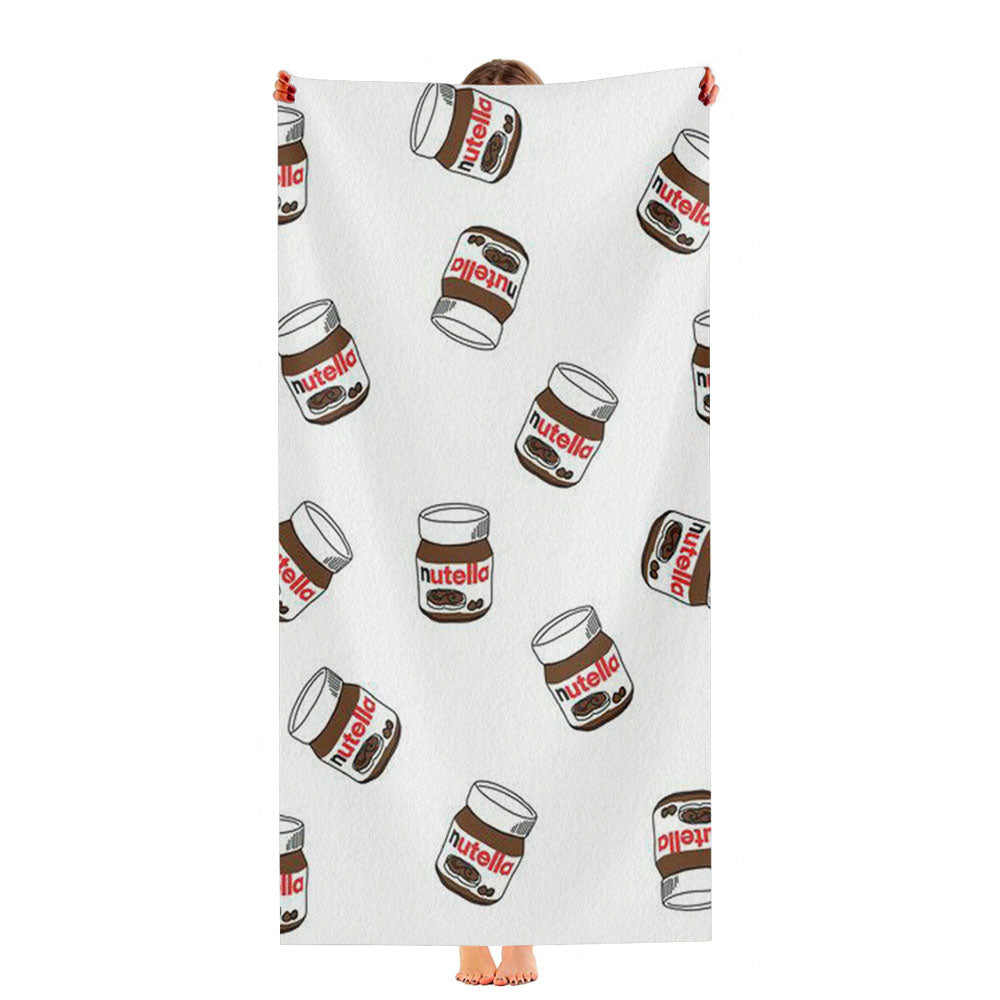 Nutella Pattern Ultra-Soft Luxury Bathroom Towels