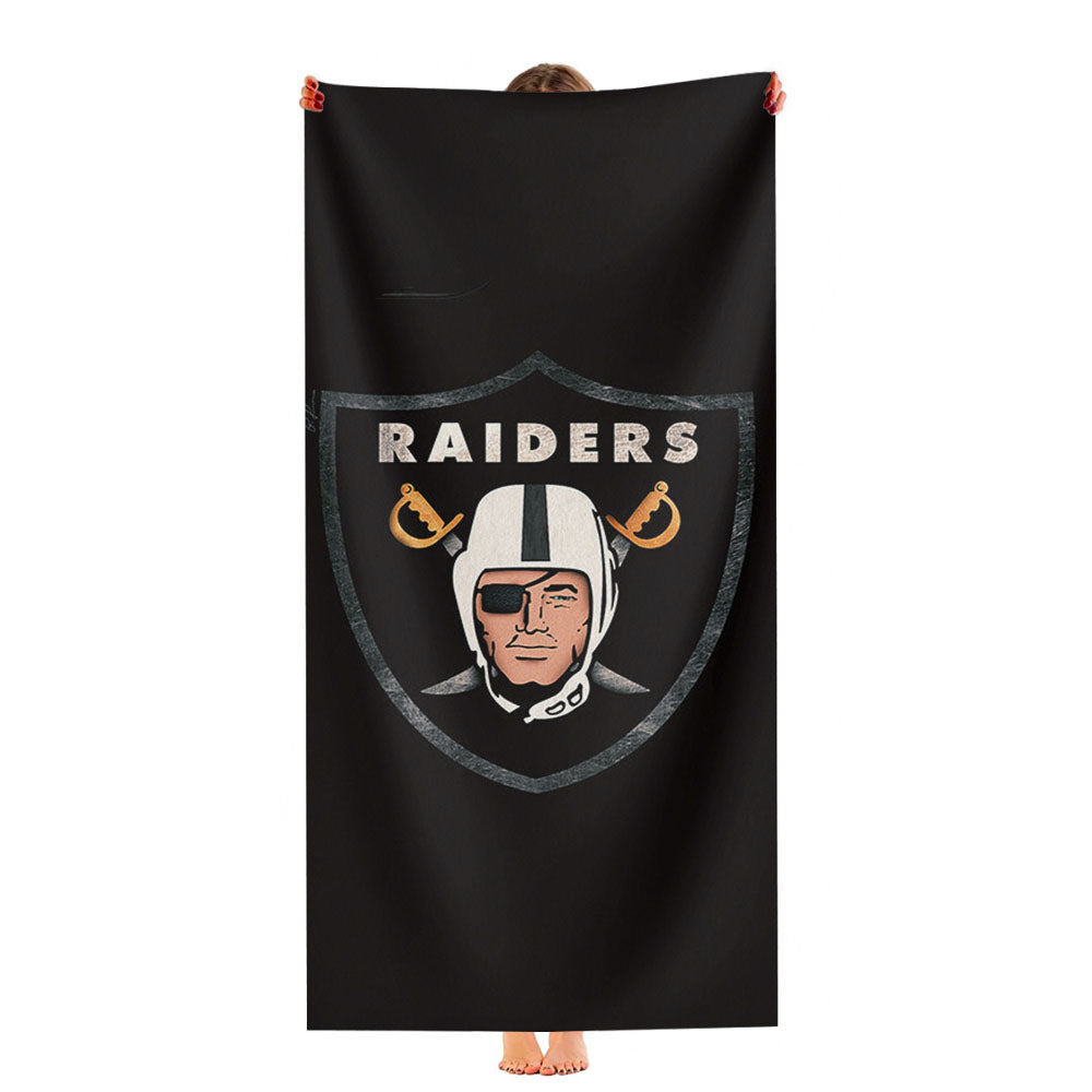 Oakland Raiders 2 Ultra-Soft Luxury Bathroom Towels
