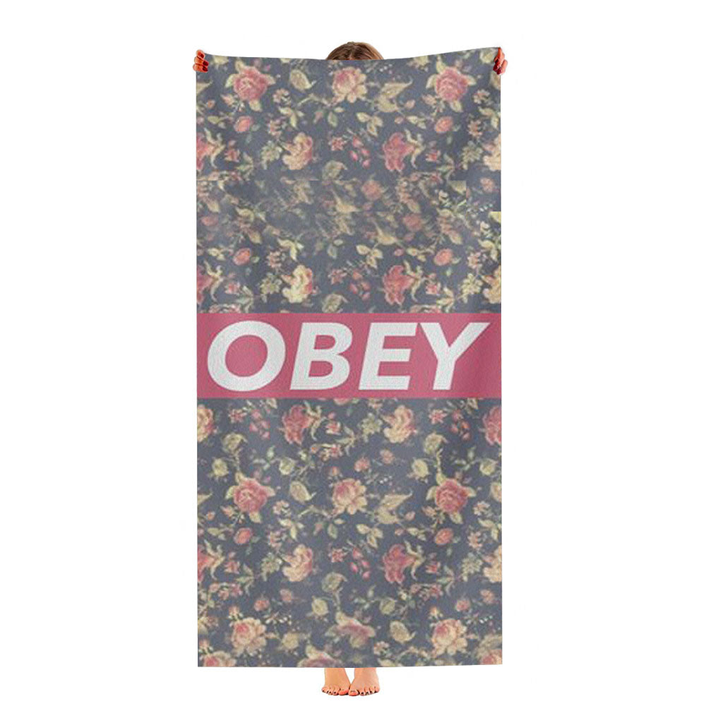 Obey Floral Ultra-Soft Luxury Bathroom Towels