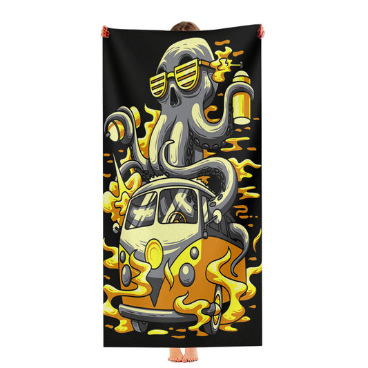 Octopus X Vw Graffiti Art Ultra-Soft Luxury Bathroom Towels