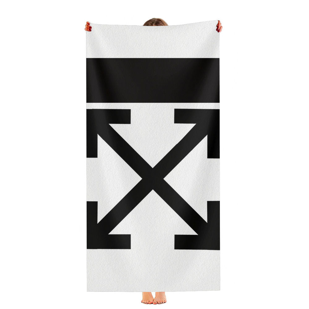 Off White Diagnosal Ultra-Soft Luxury Bathroom Towels