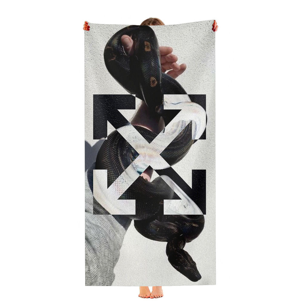 Off White Hand Of Snake Ultra-Soft Luxury Bathroom Towels