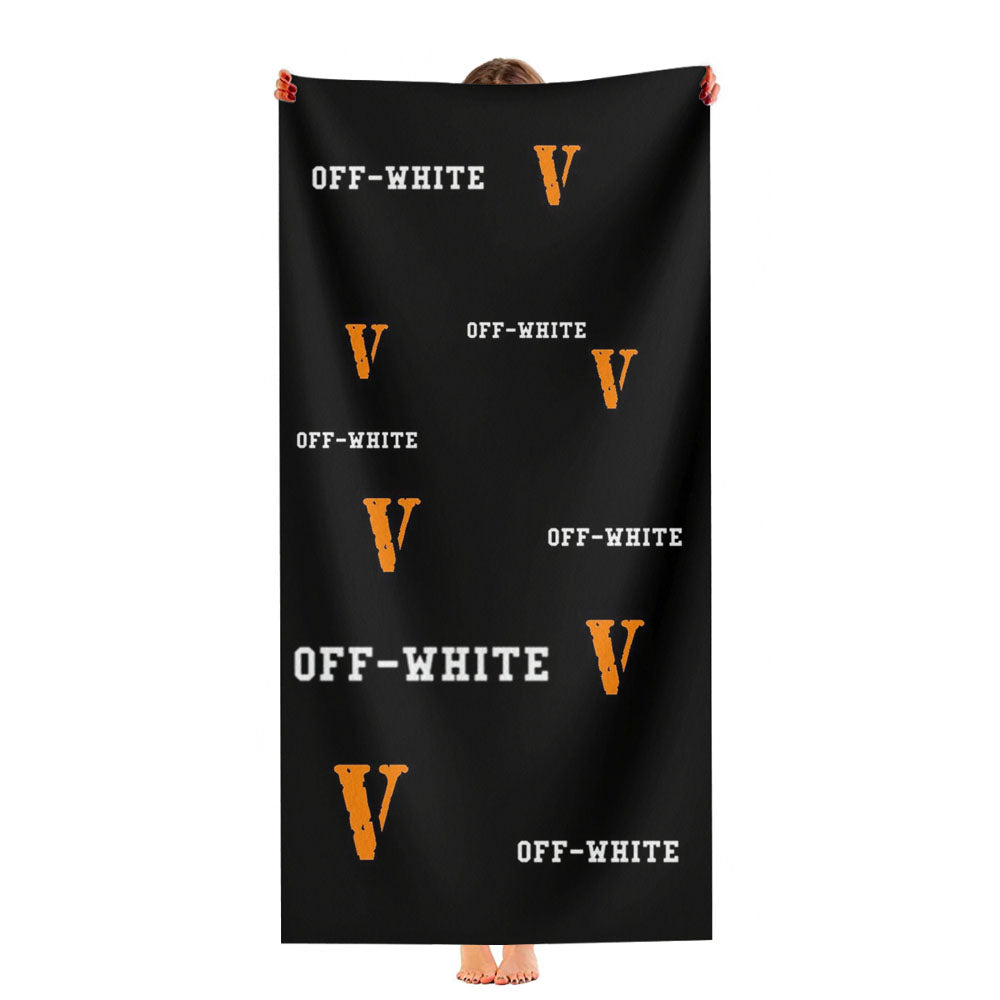 Off White Vlone Pattern Wallpaper Ultra-Soft Luxury Bathroom Towels