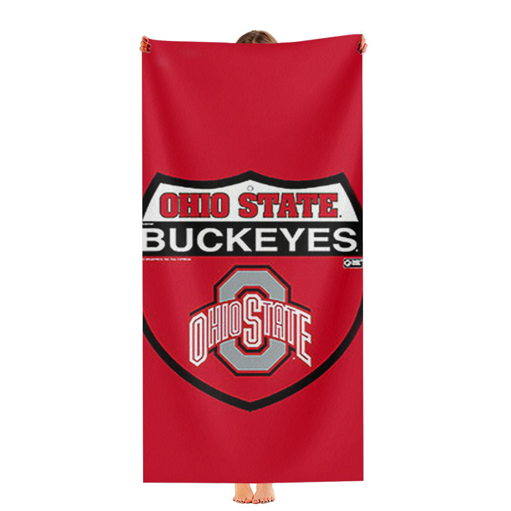 Ohio State Buckeyes Logo Red Ultra-Soft Luxury Bathroom Towels
