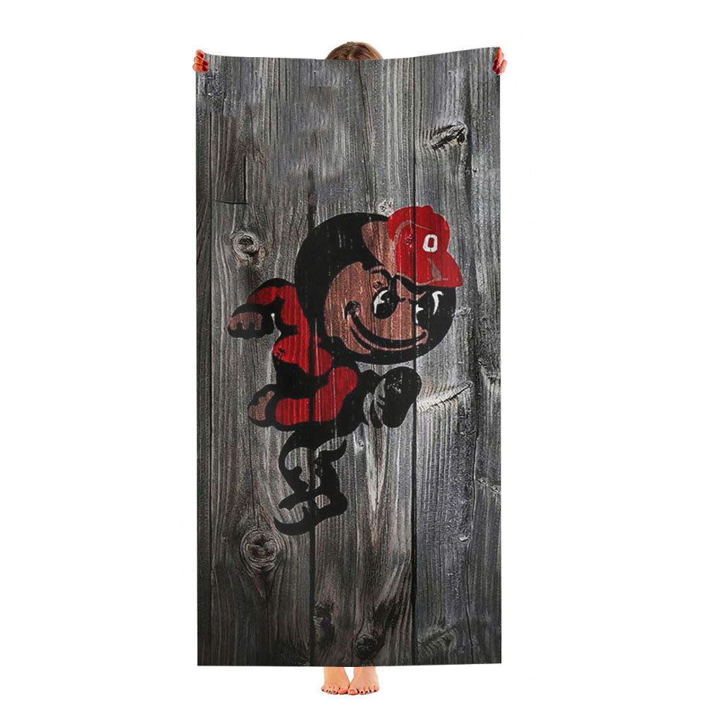 Ohio State Wood Syle Ultra-Soft Luxury Bathroom Towels