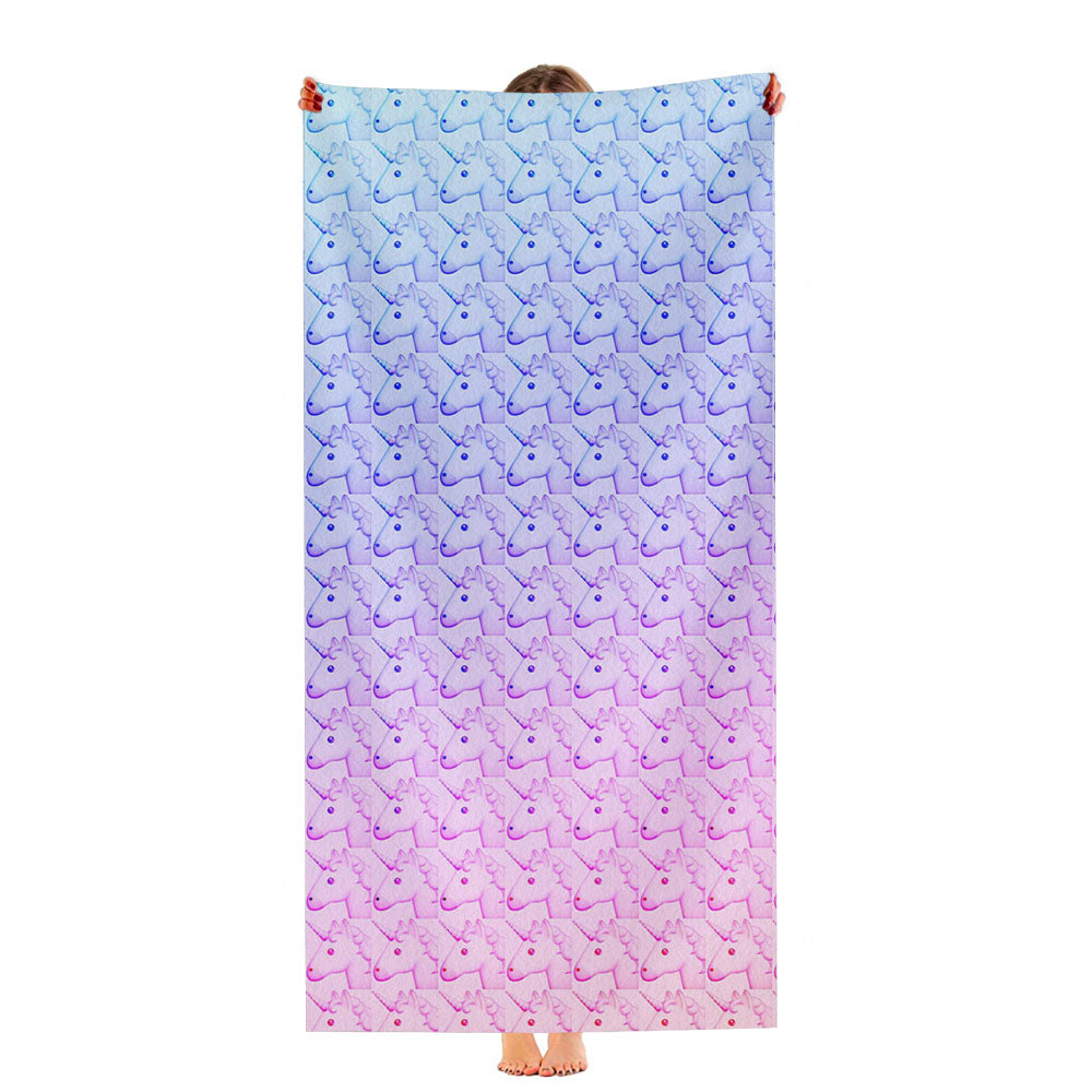 Ombre Unicorn Pattern Ultra-Soft Luxury Bathroom Towels