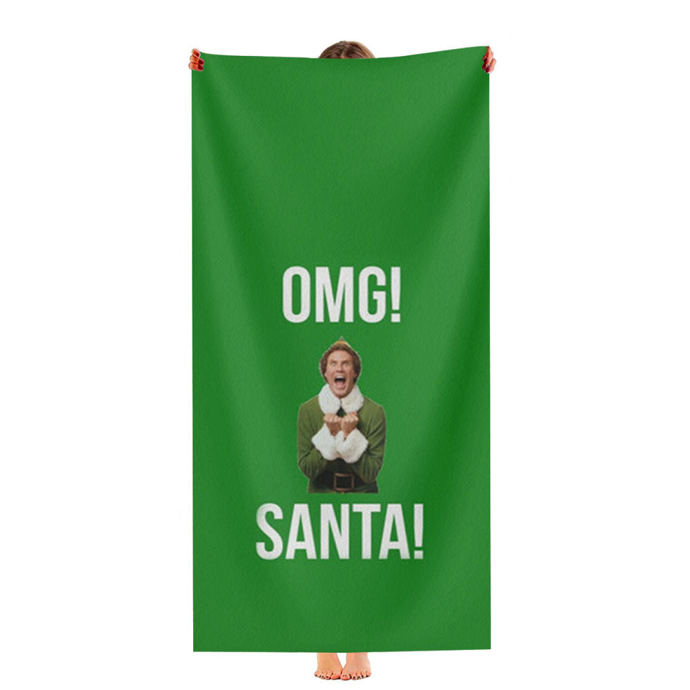 Omg Santa! - Elf Ultra-Soft Luxury Bathroom Towels