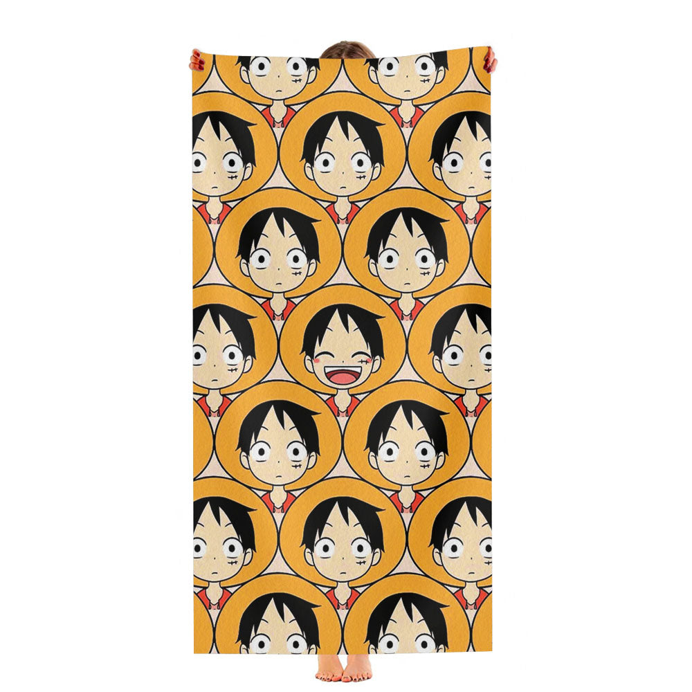 One Piece Anime Pattern Ultra-Soft Luxury Bathroom Towels