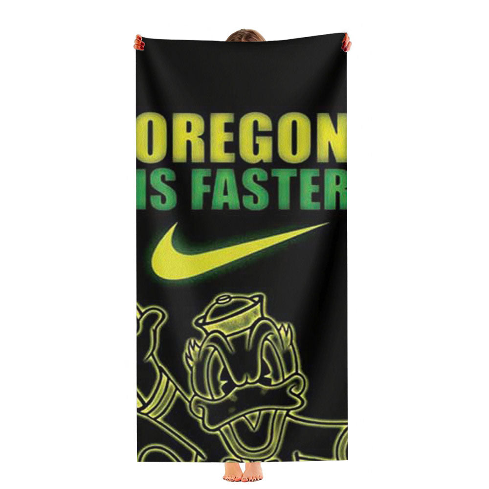 Oregon Ducks Faster Neon Ultra-Soft Luxury Bathroom Towels