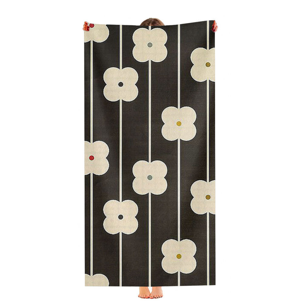 Orla Kiely Pattern Brown Grey Ultra-Soft Luxury Bathroom Towels