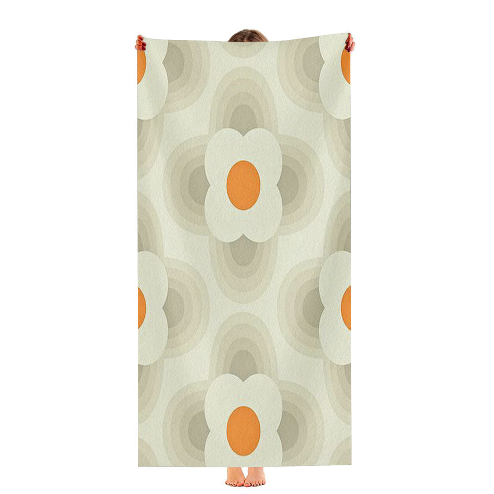 Orla Kiely Pattern White Ultra-Soft Luxury Bathroom Towels