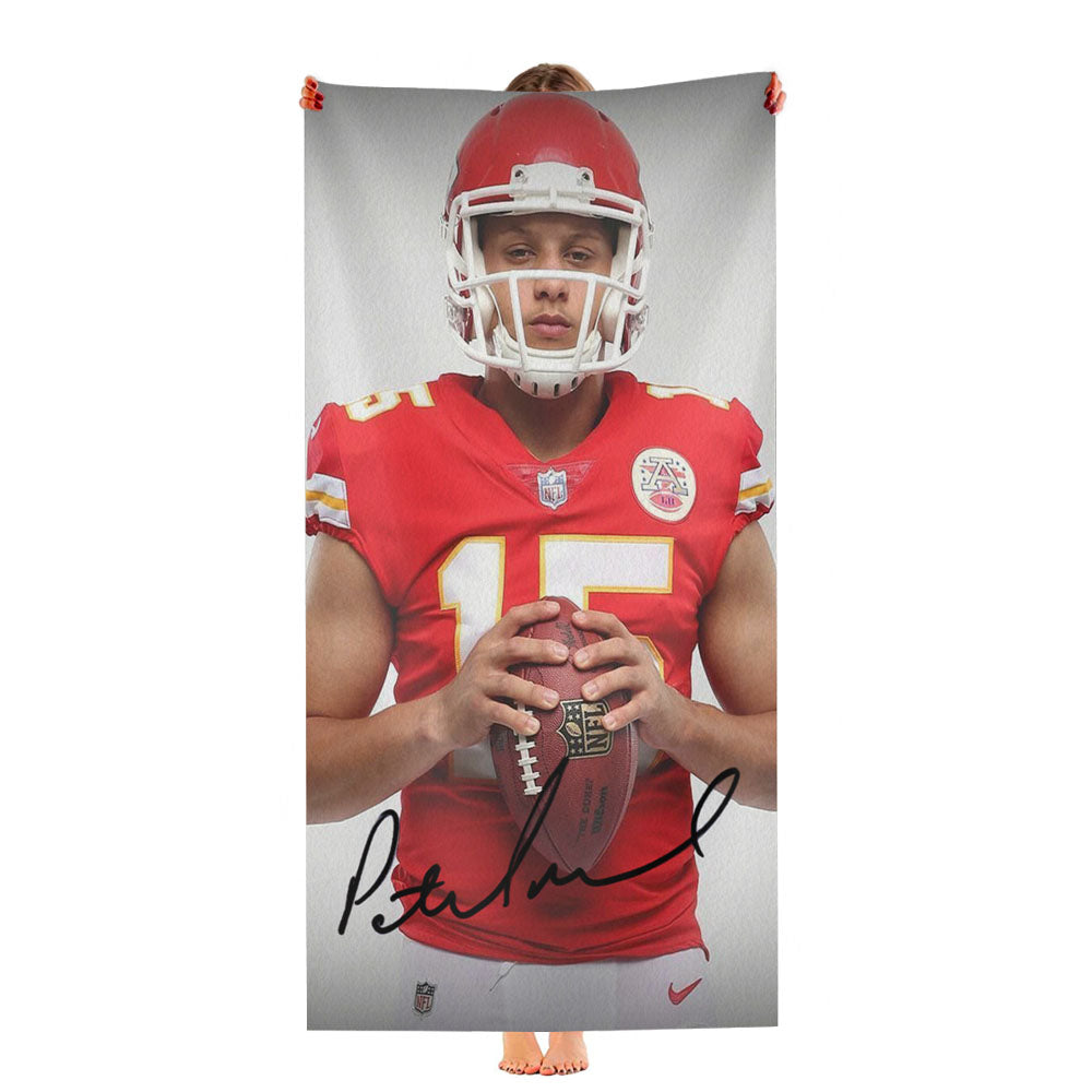 Patrick Mahomes Kansas City Chiefs Signature Ultra-Soft Luxury Bathroom Towels